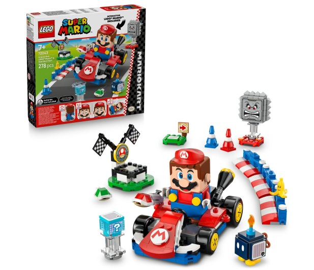 LEGO Super Mario 72043 Mario Kart™ Interaktywna figurkaMario i Standard Kart - 1331715 - zdjęcie 2